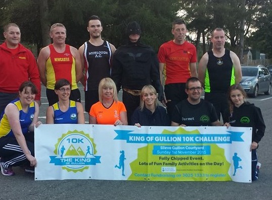 Representatives from Slieve Gullion Runners, Newry City Runners, Club Pulse Runners, Newcastle AC, Murlough AC, Castlewellan AC and Southern Area Hospice.